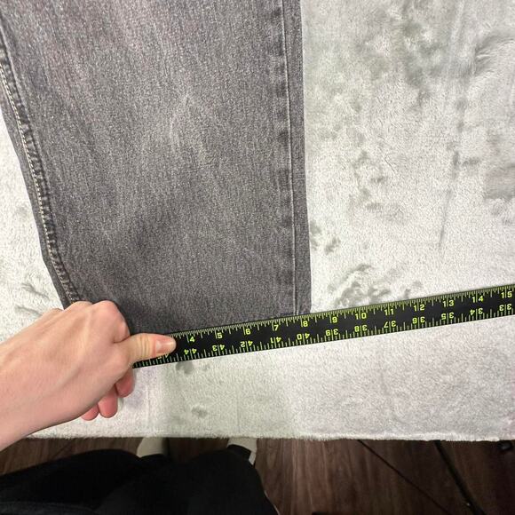 Vintage Quiksilver Charcoal Grey Baggy Denim Jeans Size 27 - Picture 6 of 8